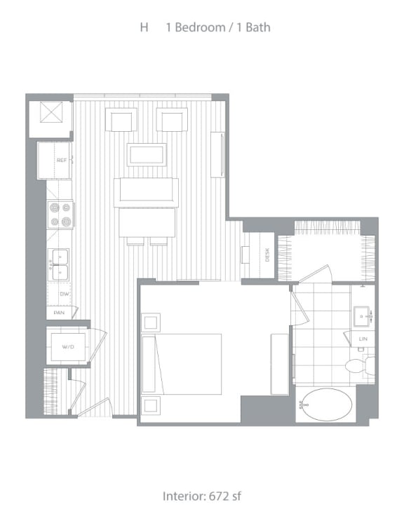 Studio, 1 & 2 Bedroom Apartments in Little Italy, San Diego Stanza